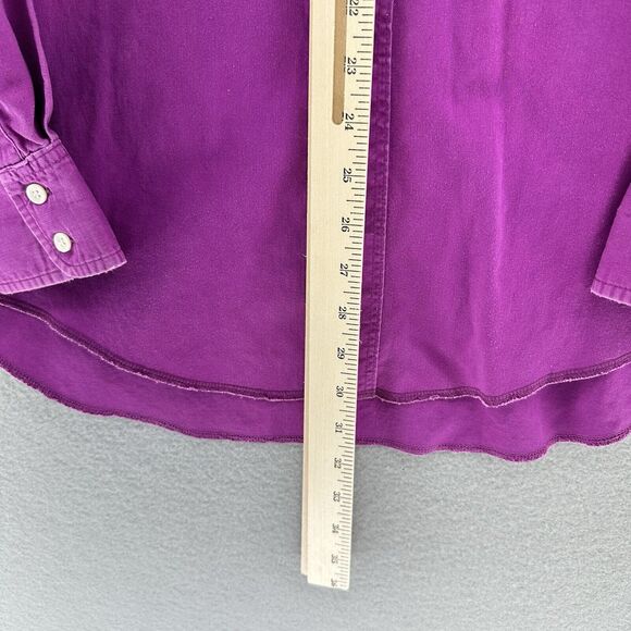 90s Wrangler Brushpopper Cowboy Cut X-Long Tails Purple‎ Mens 151/2 34 (M) VTG - Picture 5 of 7
